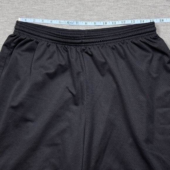 ProSpirit Mens Black Mesh Basketball Shorts Elastic Waist Drawstring Size Large - Picture 7 of 10